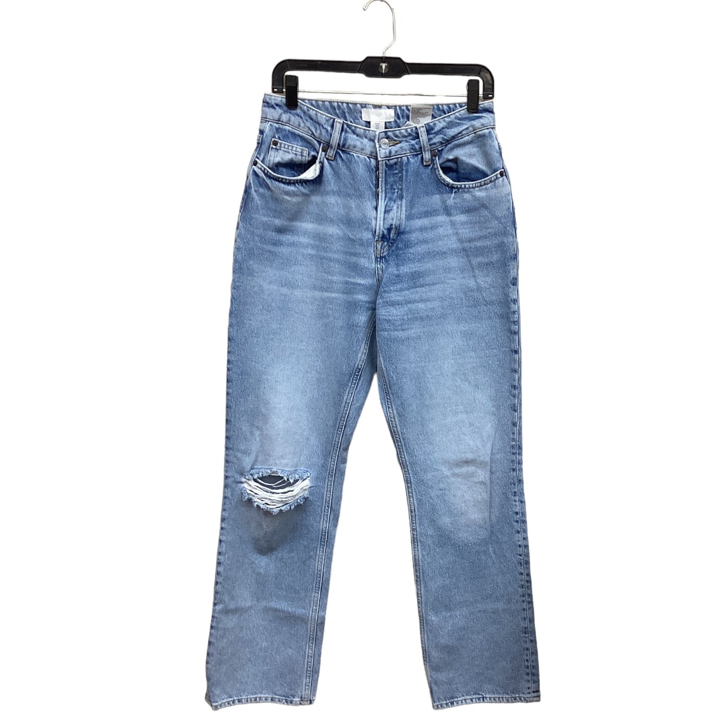 Jeans Straight By H&m In Blue Denim, Size: 8