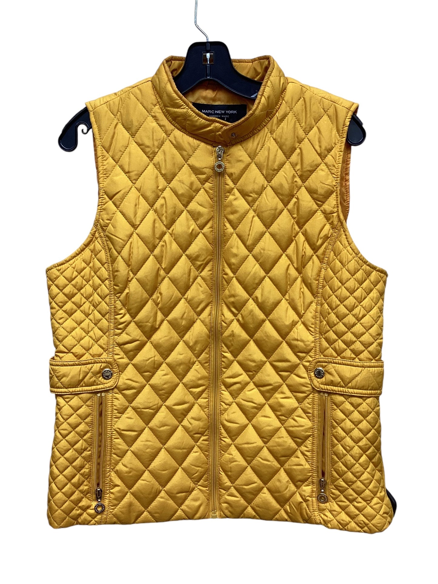 Vest Puffer & Quilted By Marc New York In Yellow, Size: L