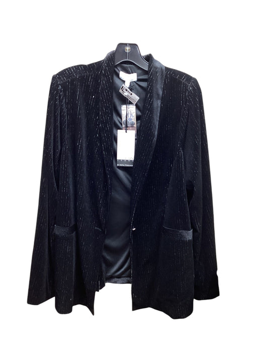 Blazer By Sofia By Sofia Vergara In Black & Silver, Size: Xl