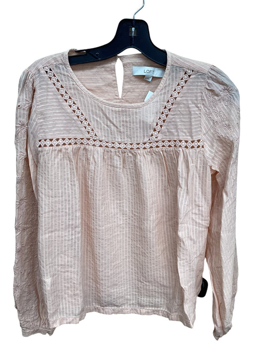 Top Long Sleeve By Loft In Pink, Size: Xs