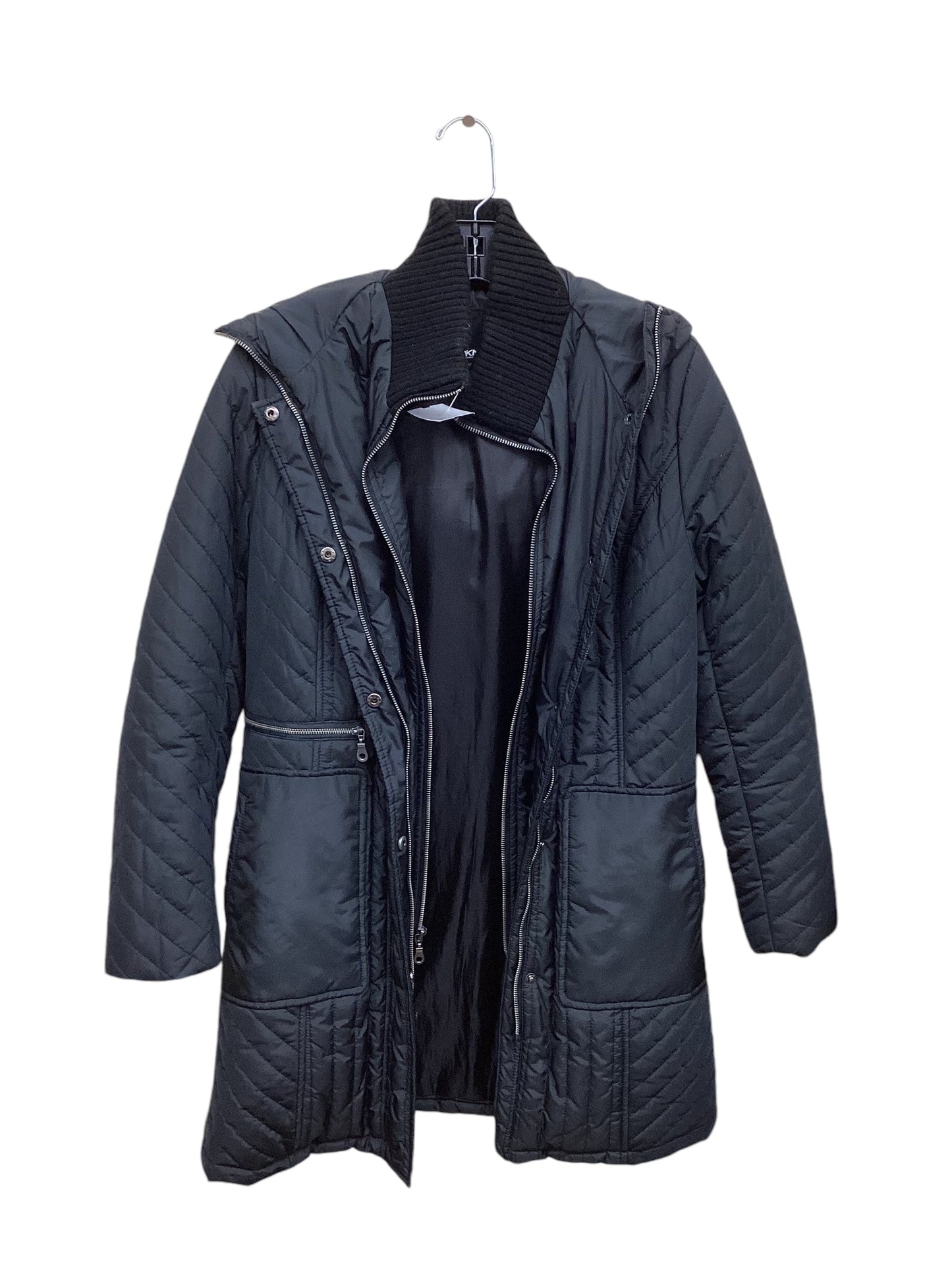 Jacket Puffer & Quilted By Dkny In Black, Size: Xs