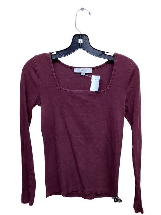 Top Long Sleeve By Loft In Purple, Size: S