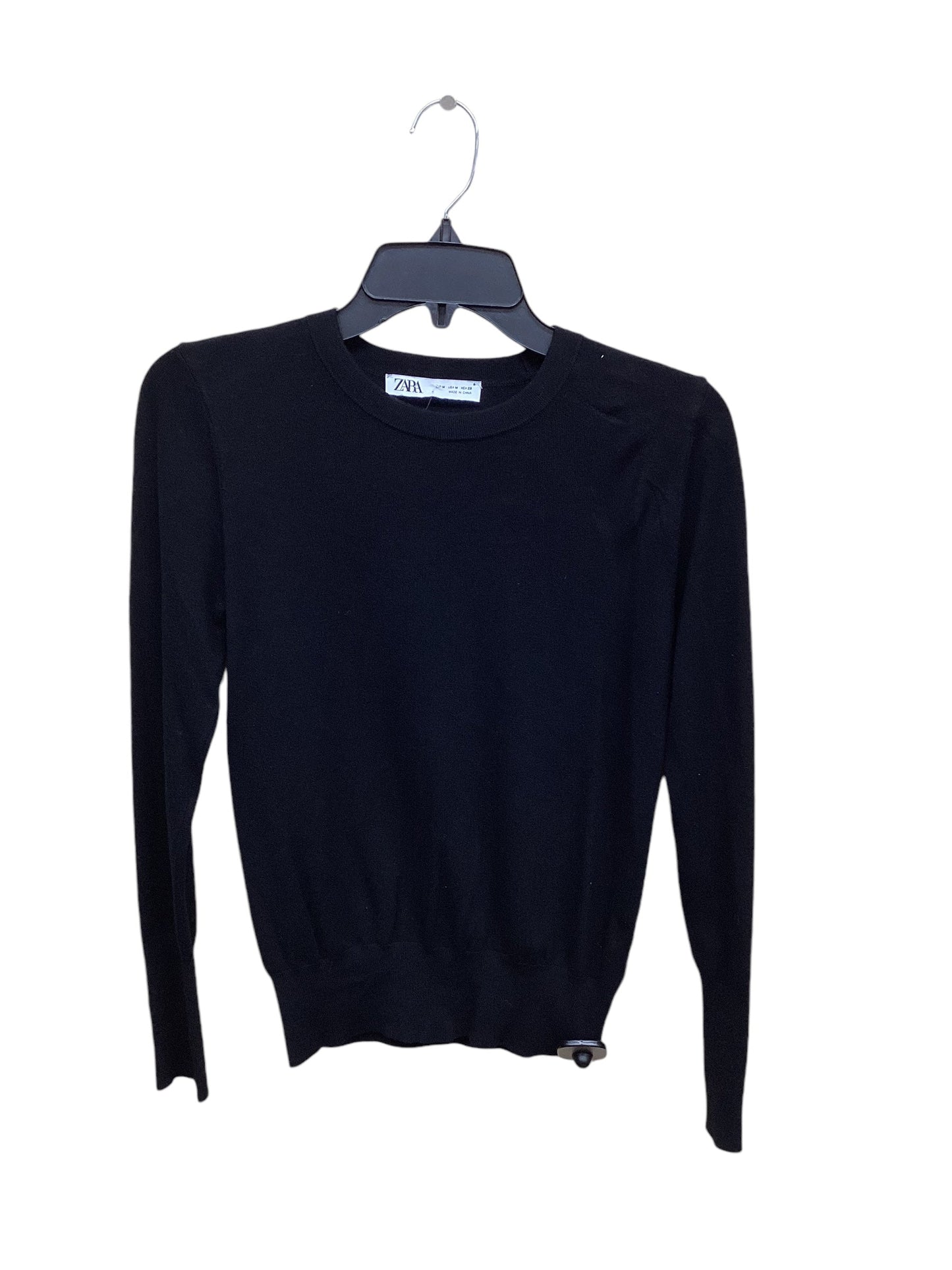 Top Long Sleeve By Zara In Black, Size: 0