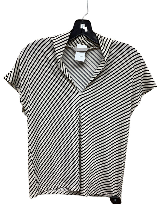 Top Short Sleeve By H&m In Striped Pattern, Size: Xs