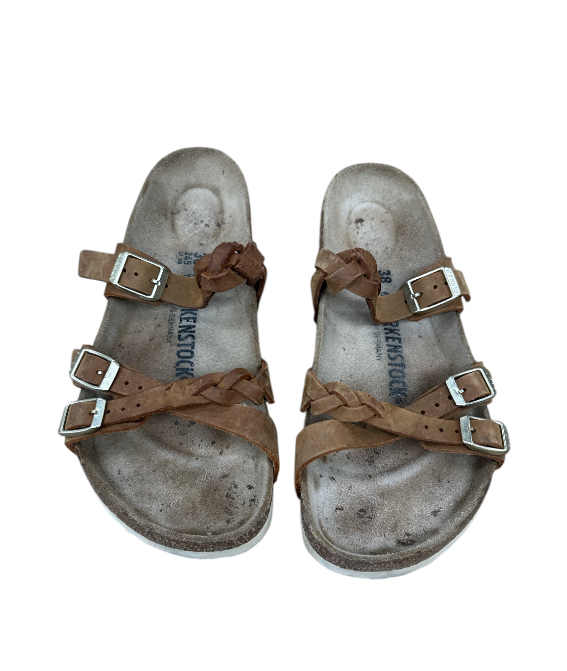 Sandals Flats By Birkenstock In Brown, Size: 7