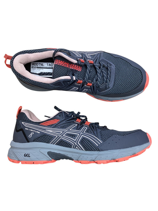 Shoes Athletic By Asics In Grey & Pink, Size: 11