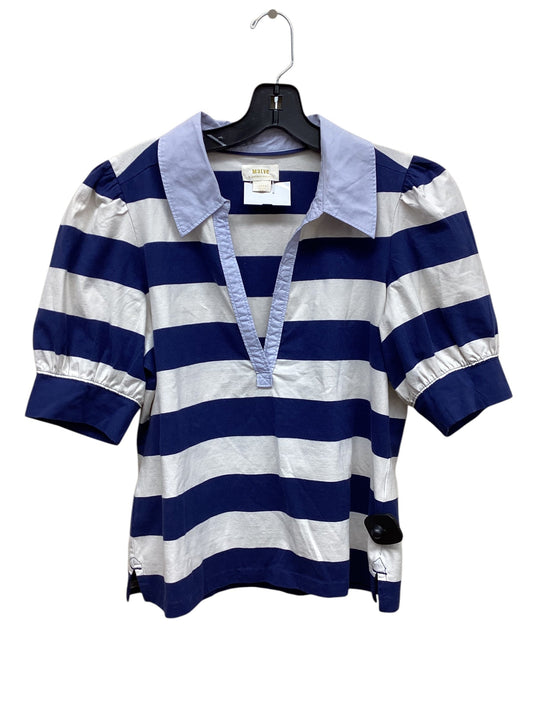 Top Short Sleeve By Maeve In Striped Pattern, Size: L