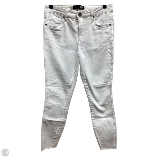 Jeans Skinny By Kut In White Denim, Size: 4