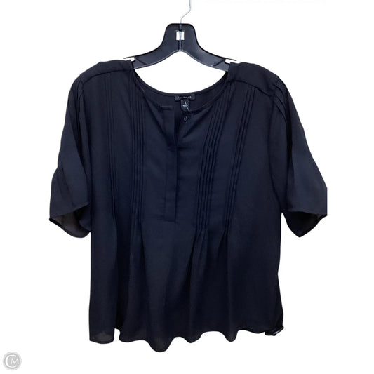 Top Short Sleeve By Ann Taylor In Black, Size: S