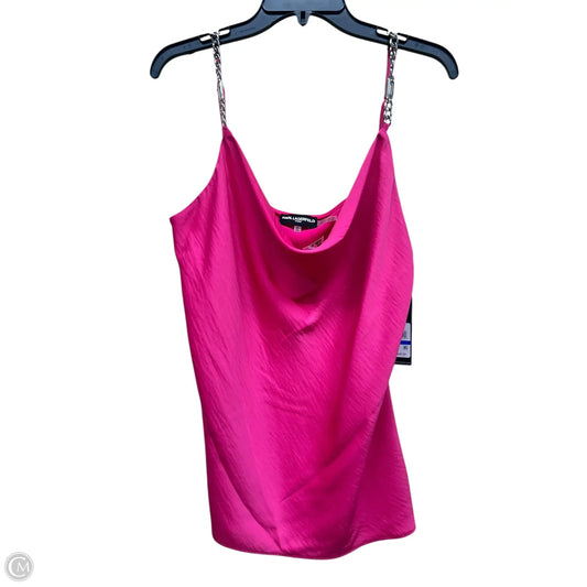 Top Sleeveless Designer By Karl Lagerfeld In Pink, Size: Xl