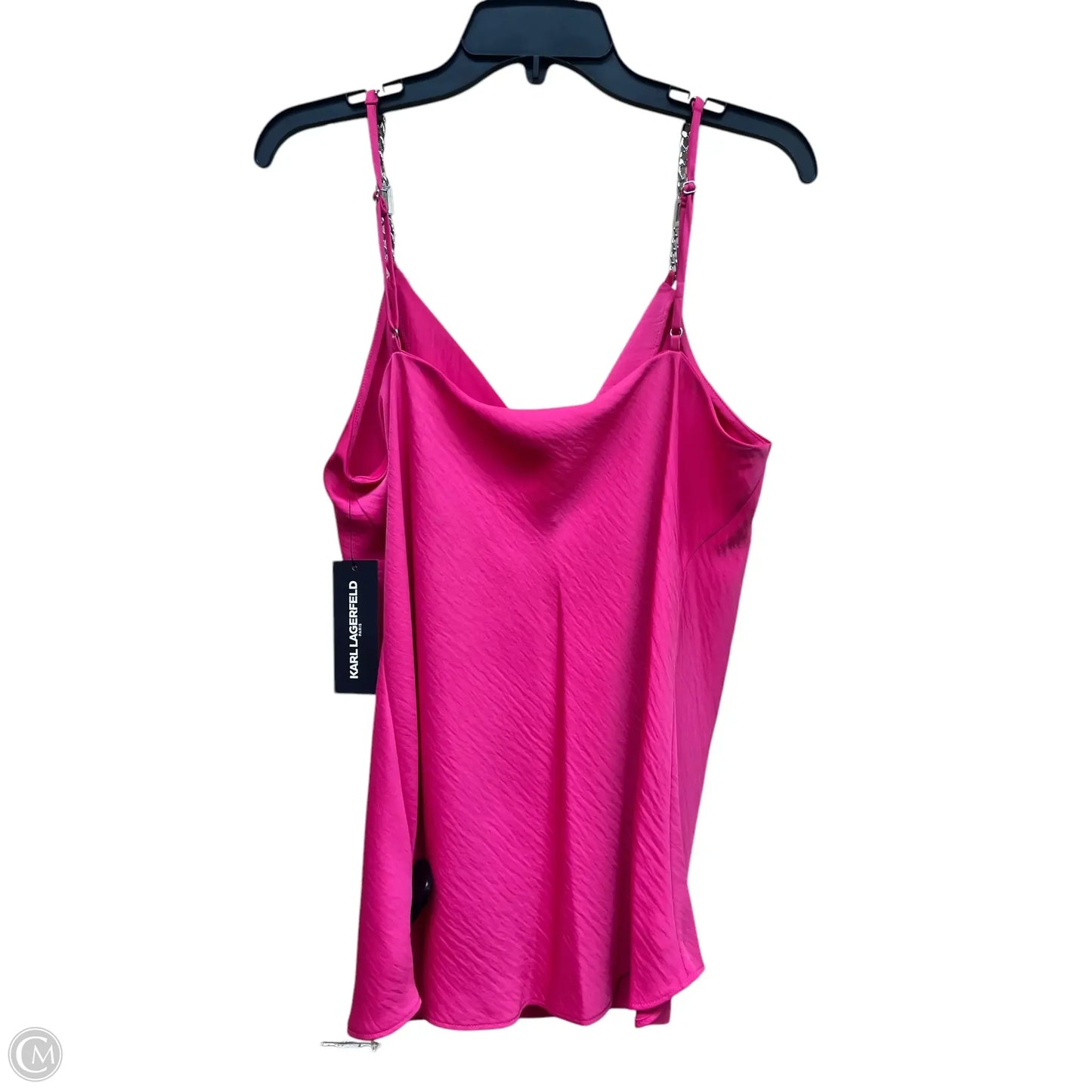 Top Sleeveless Designer By Karl Lagerfeld In Pink, Size: Xl