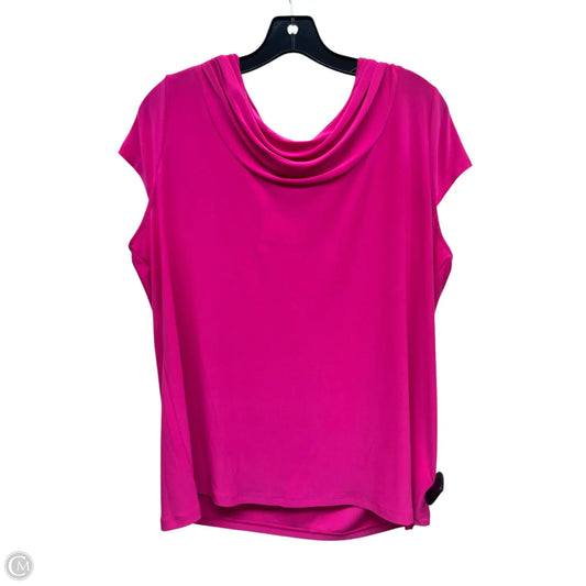 Top Short Sleeve By Kasper In Pink, Size: Xl