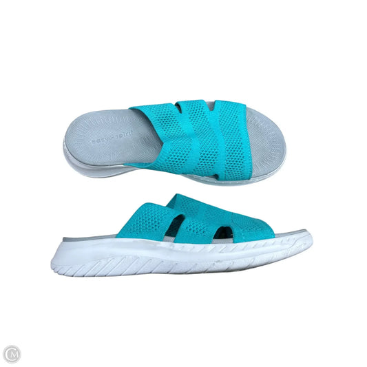 Sandals Flats By Easy Spirit In Aqua, Size: 10