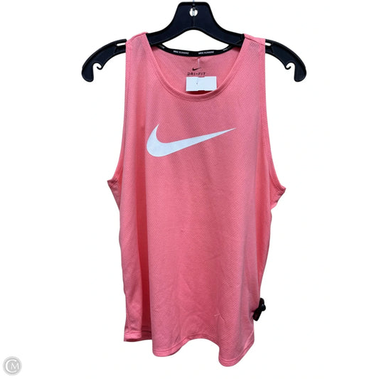 Athletic Tank Top By Nike Apparel In Pink, Size: M