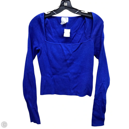 Top Long Sleeve By H&m In Blue, Size: Xl