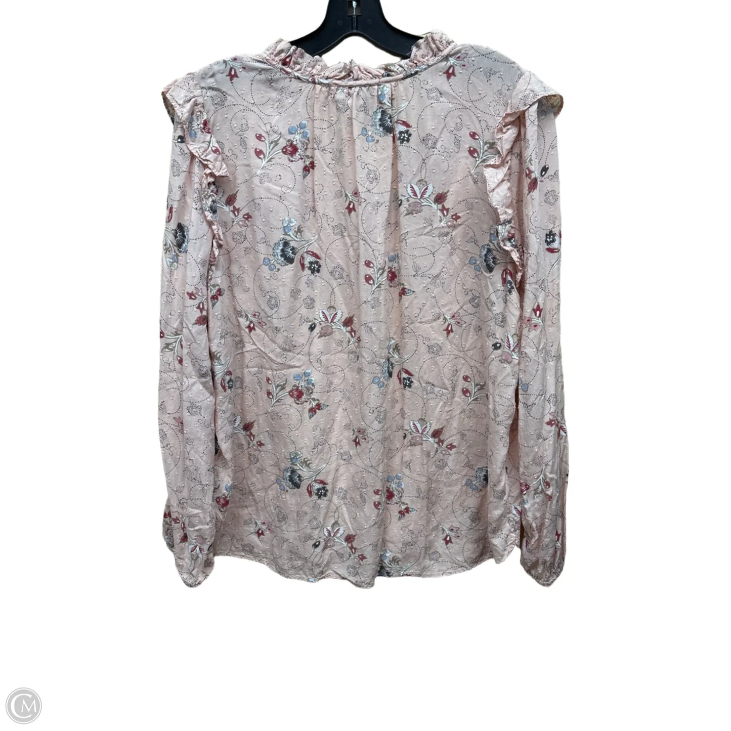 Top Long Sleeve By Loft In Floral Print, Size: L