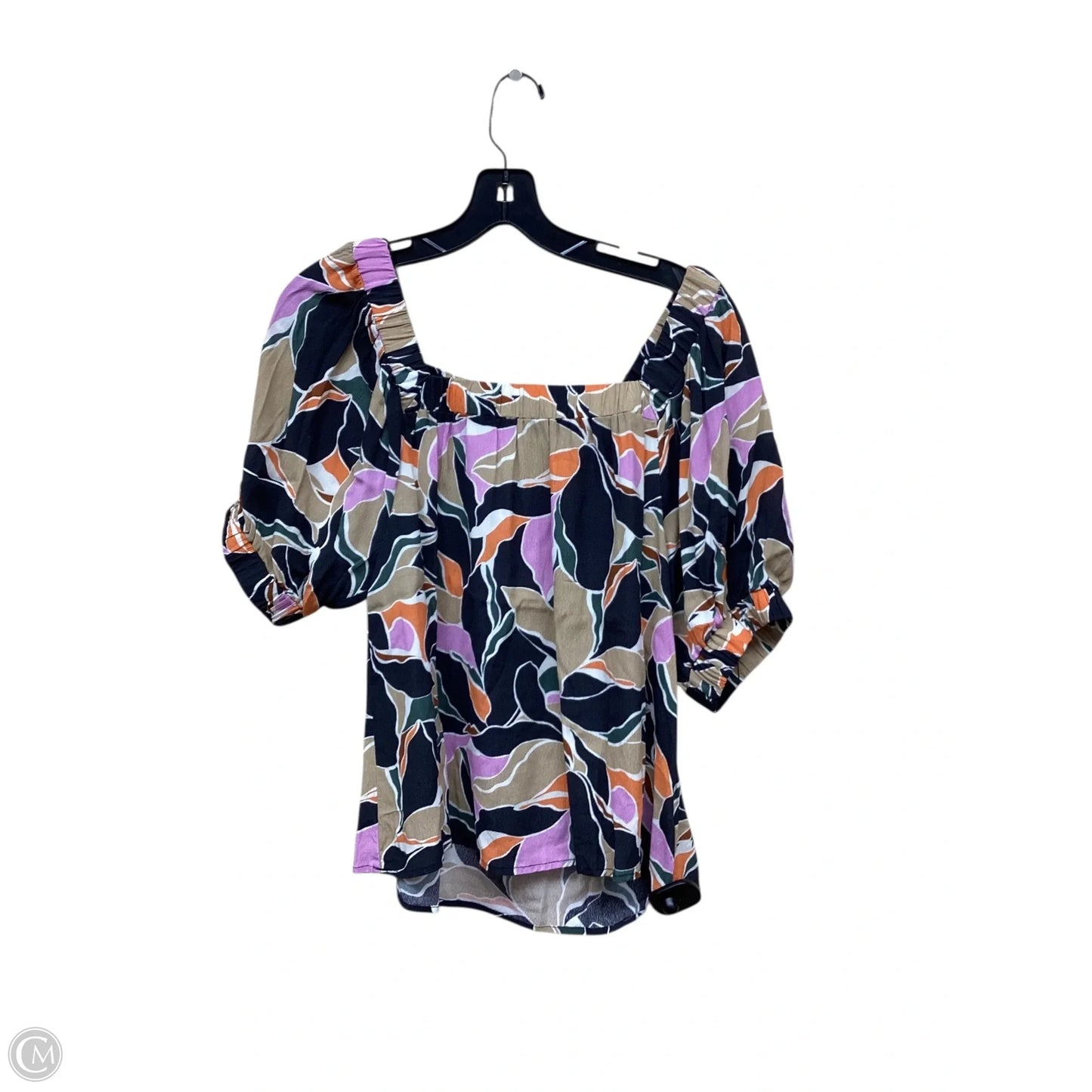 Top Short Sleeve By Evereve In Multi-colored, Size: S