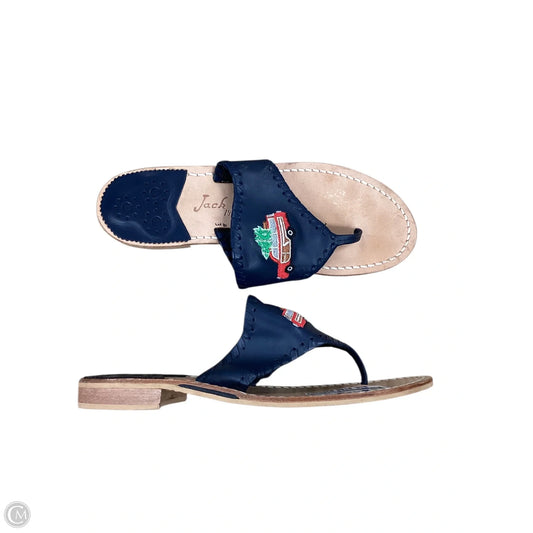 Sandals Flats By Jack Rogers In Navy, Size: 9