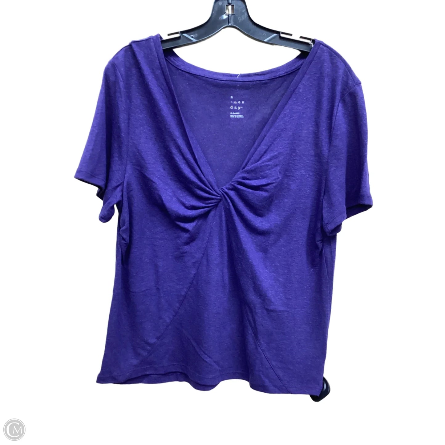 Top Short Sleeve By A New Day In Purple, Size: Xl
