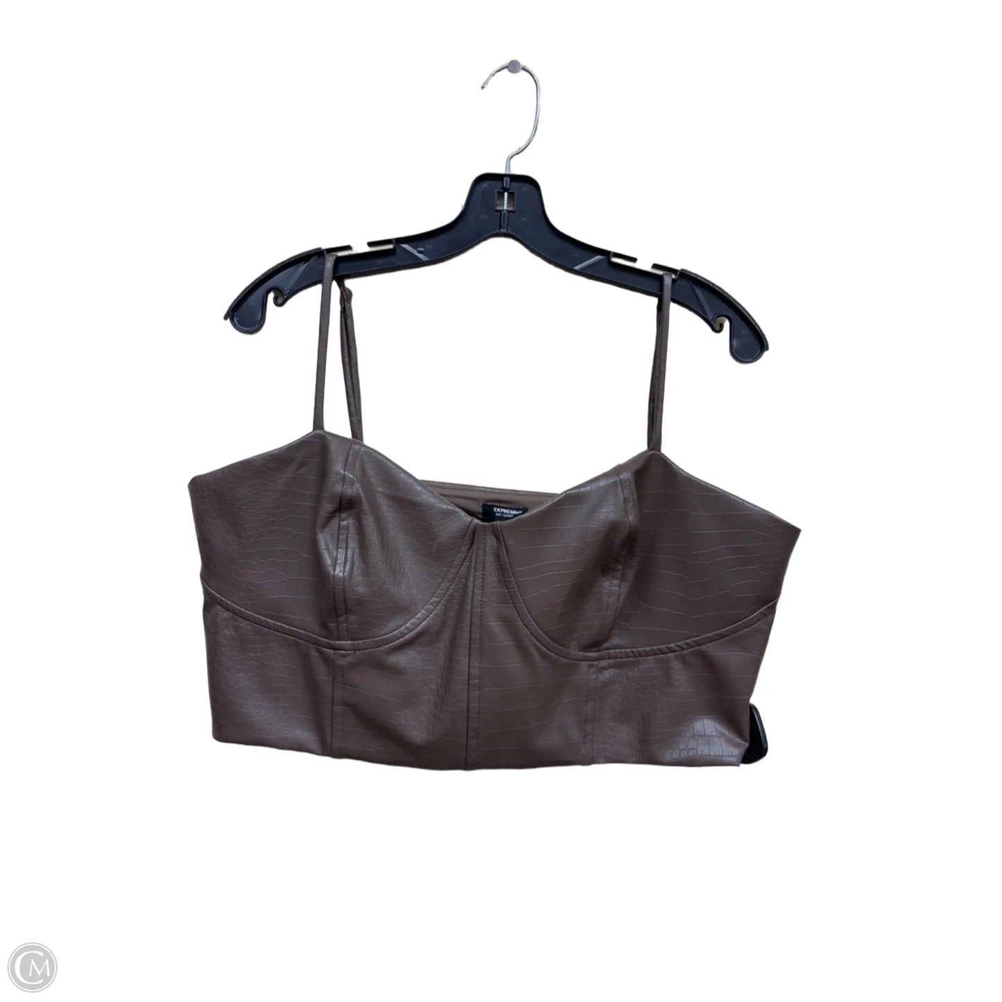 Top Sleeveless By Express In Brown, Size: Xl