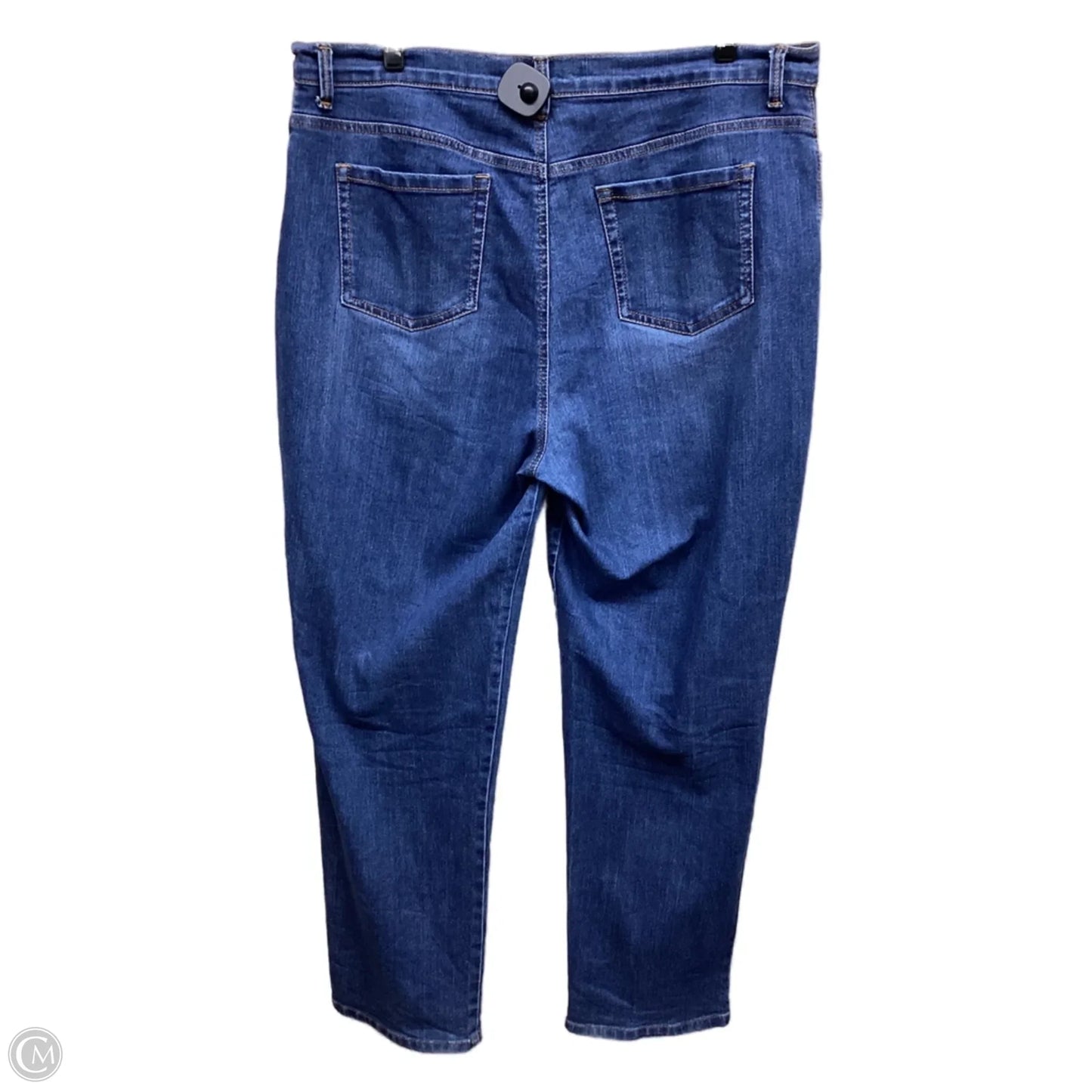 Jeans Straight By Gloria Vanderbilt In Blue Denim, Size: 16