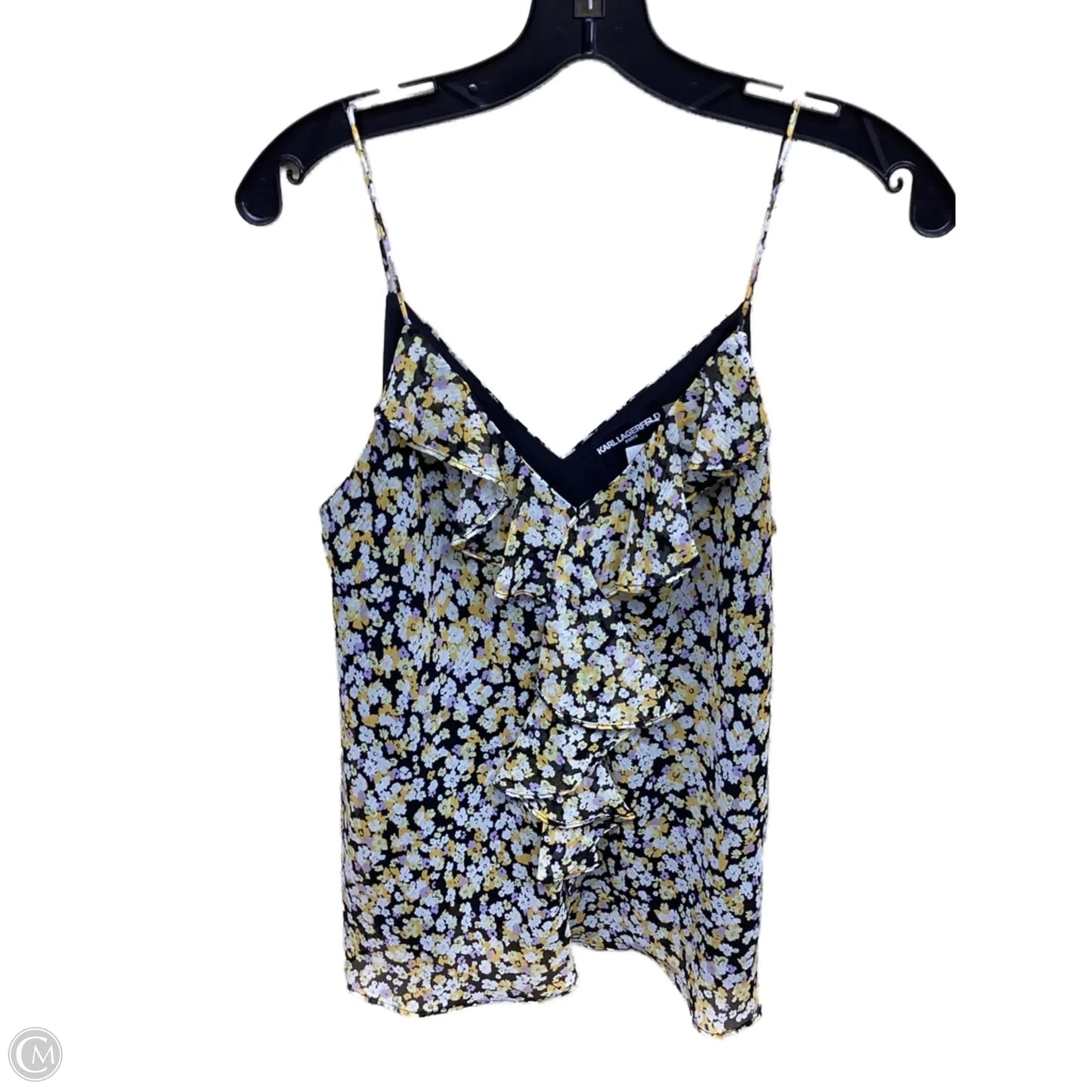 Top Sleeveless Designer By Karl Lagerfeld In Floral Print, Size: S