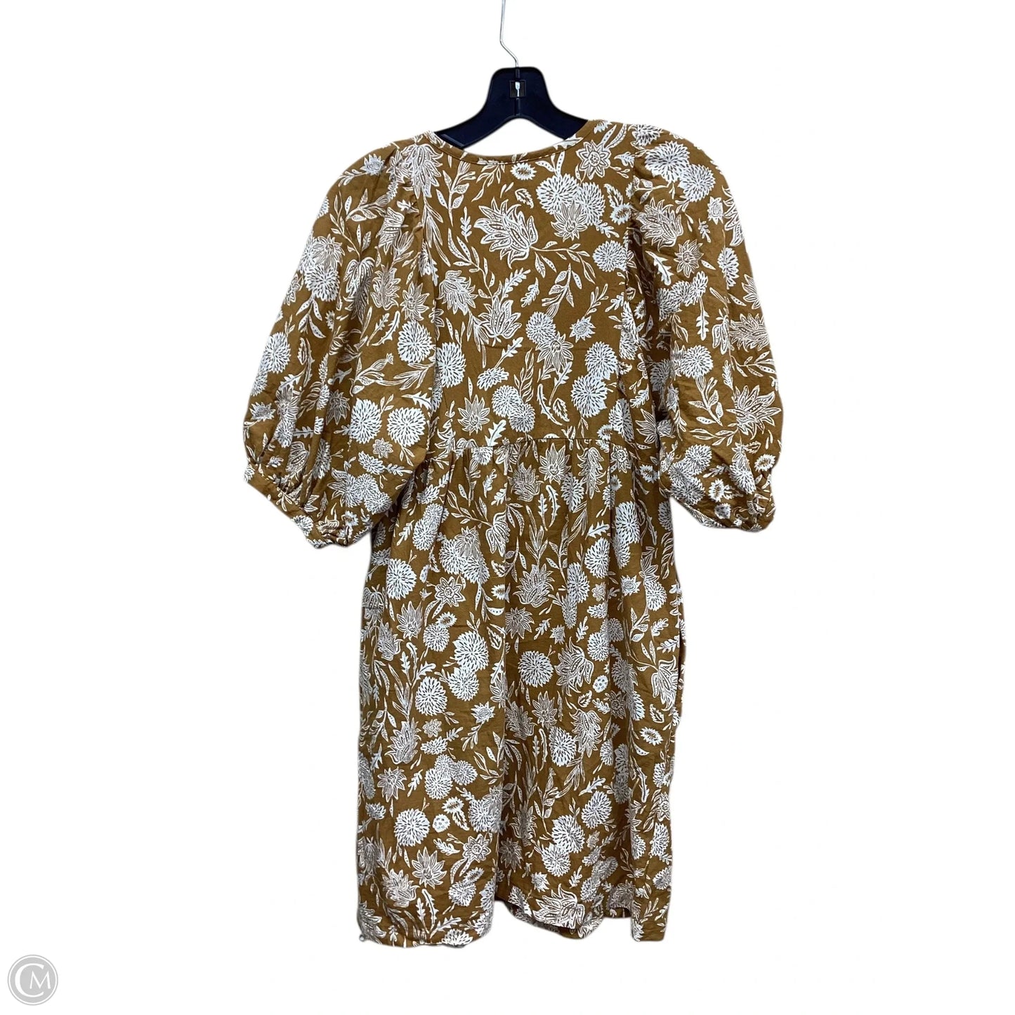 Dress Casual Midi By Universal Thread In White & Yellow, Size: Xs