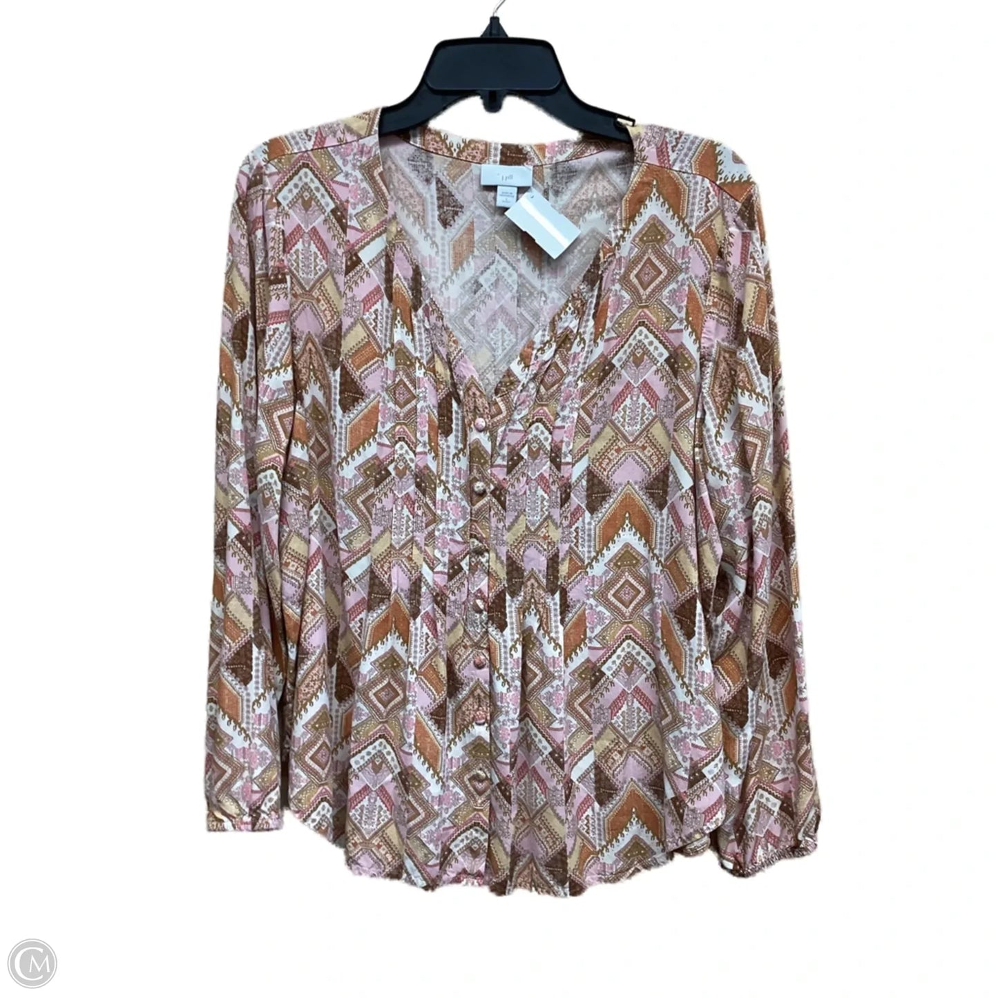 Top Long Sleeve By J. Jill In Multi-colored, Size: Lp