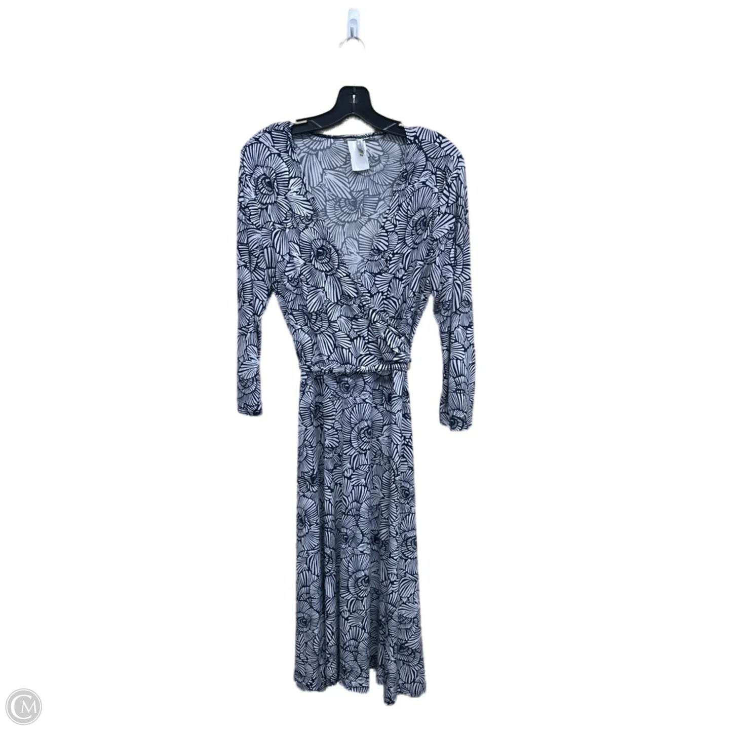 Dress Casual Midi By White Stag In Blue & White, Size: M