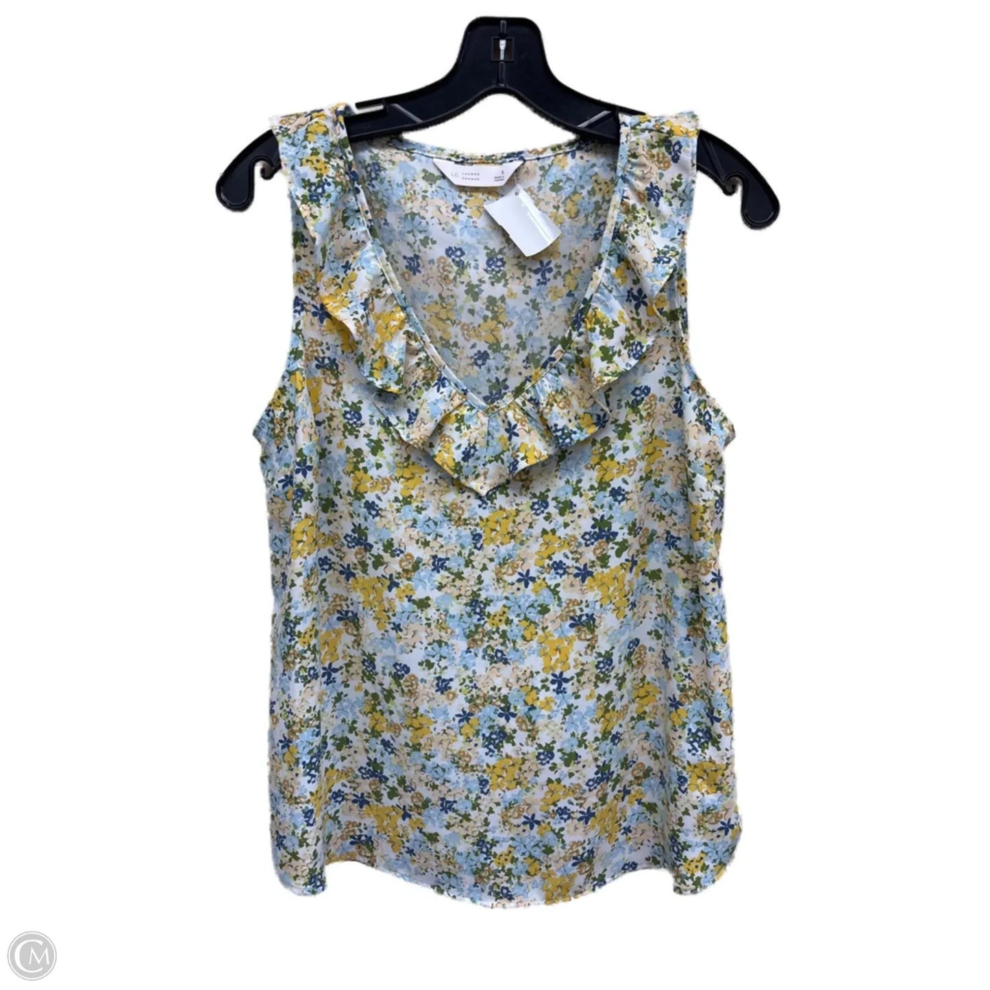 Top Sleeveless By Lc Lauren Conrad In Floral Print, Size: S