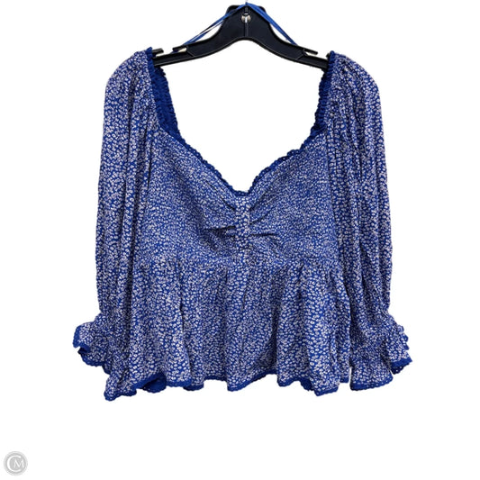 Top 3/4 Sleeve By Free People In Animal Print, Size: M