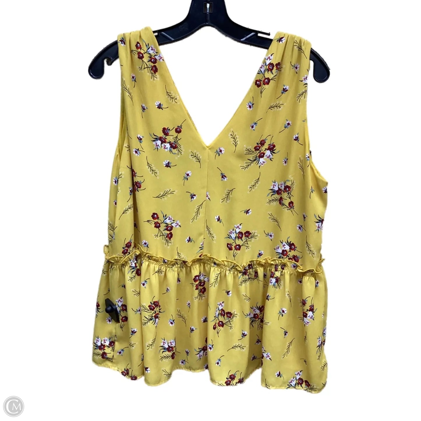 Top Sleeveless By Loft In Floral Print, Size: L