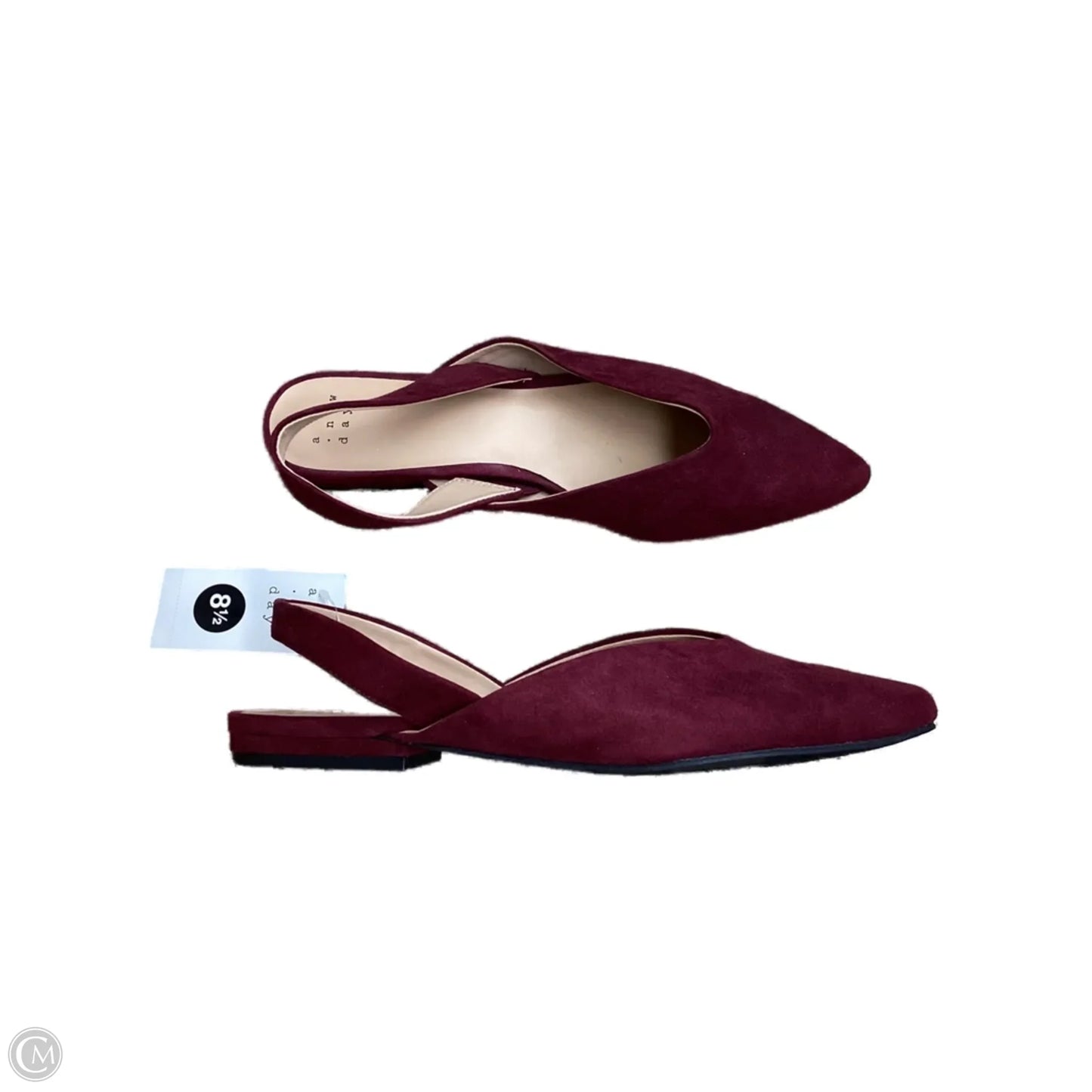 Shoes Flats By A New Day In Maroon, Size: 8.5