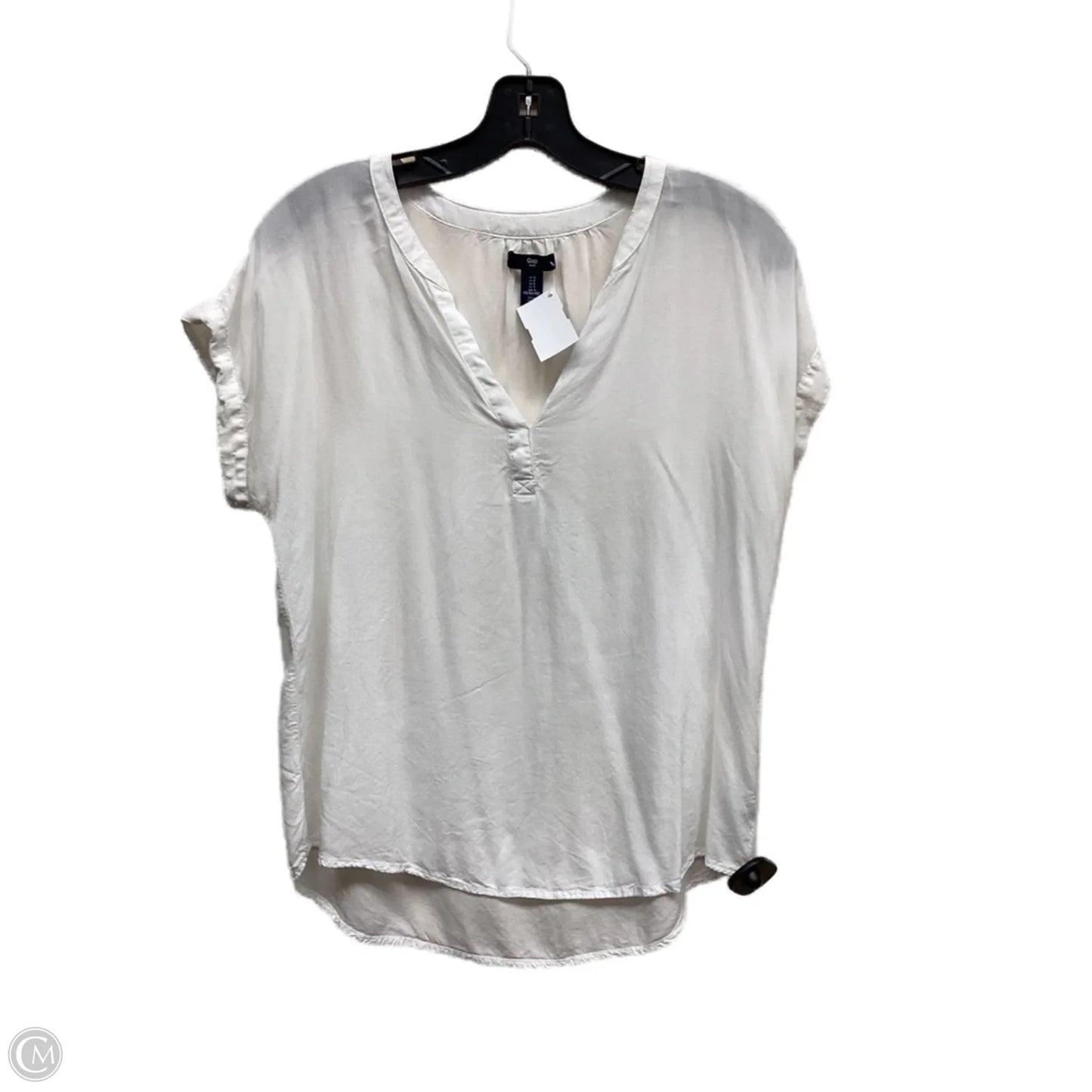 Top Short Sleeve By Gap In White, Size: S