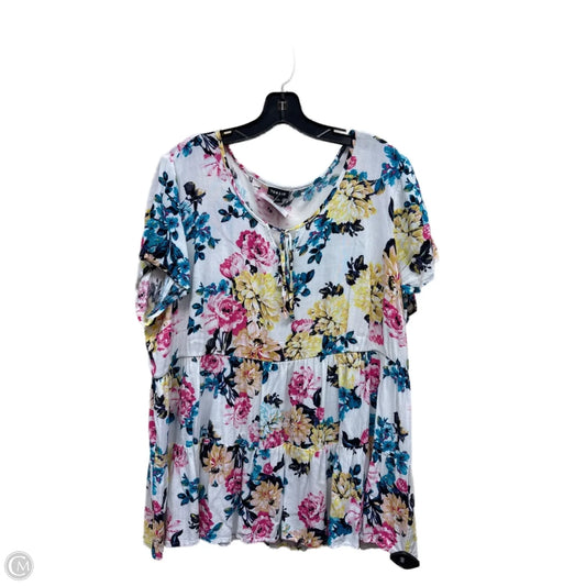 Top Short Sleeve By Torrid In Floral Print, Size: 1x