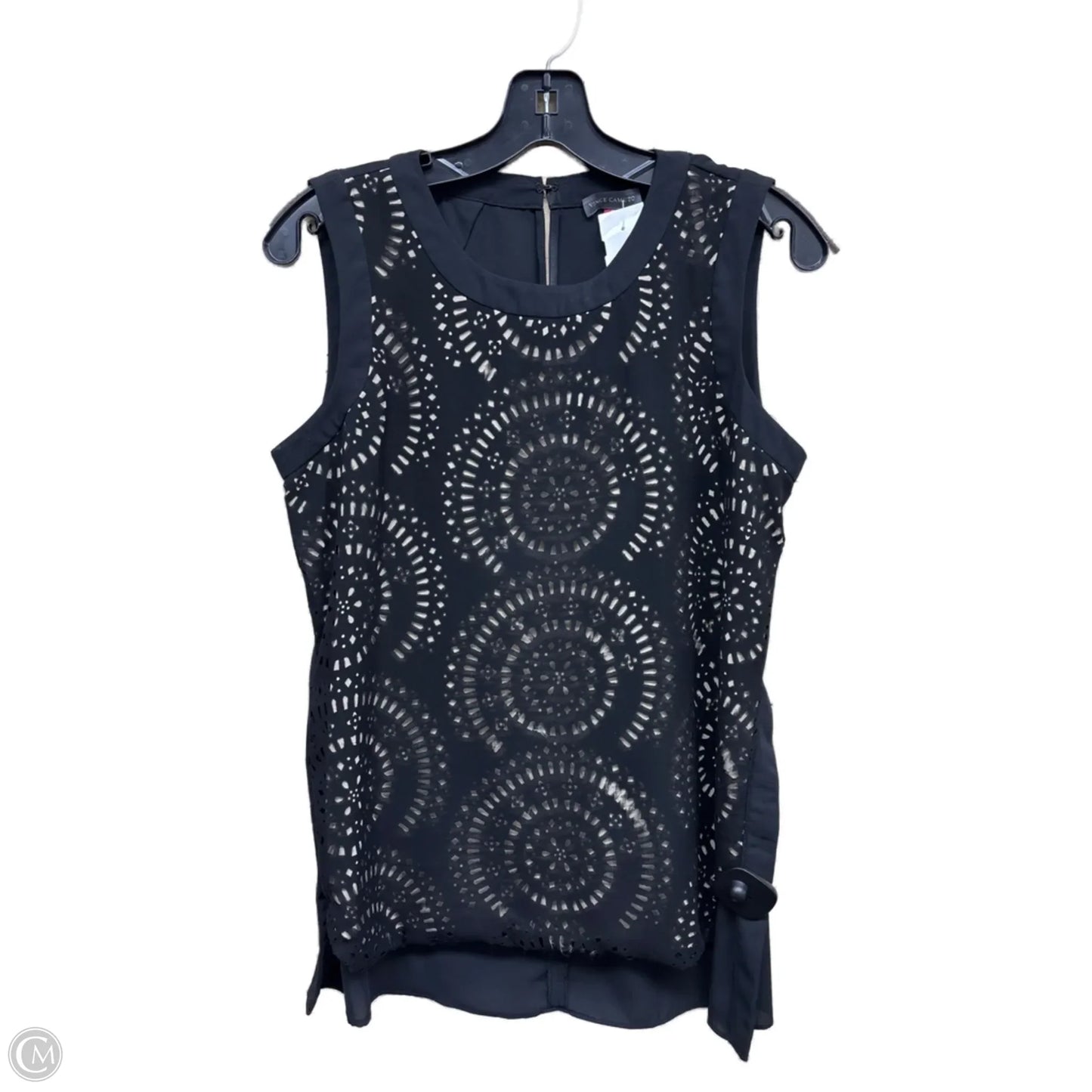 Top Sleeveless By Vince Camuto In Black & Tan, Size: S