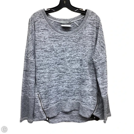 Athletic Top Long Sleeve Collar By Athleta In Grey, Size: L