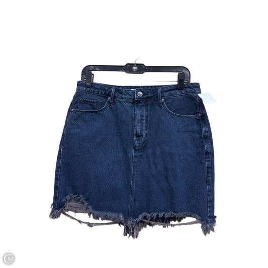 Skirt Mini & Short By Good American In Blue Denim, Size: 8
