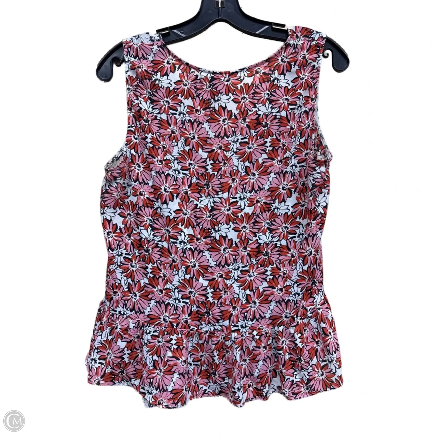 Top Sleeveless By Cabi In Floral Print, Size: M