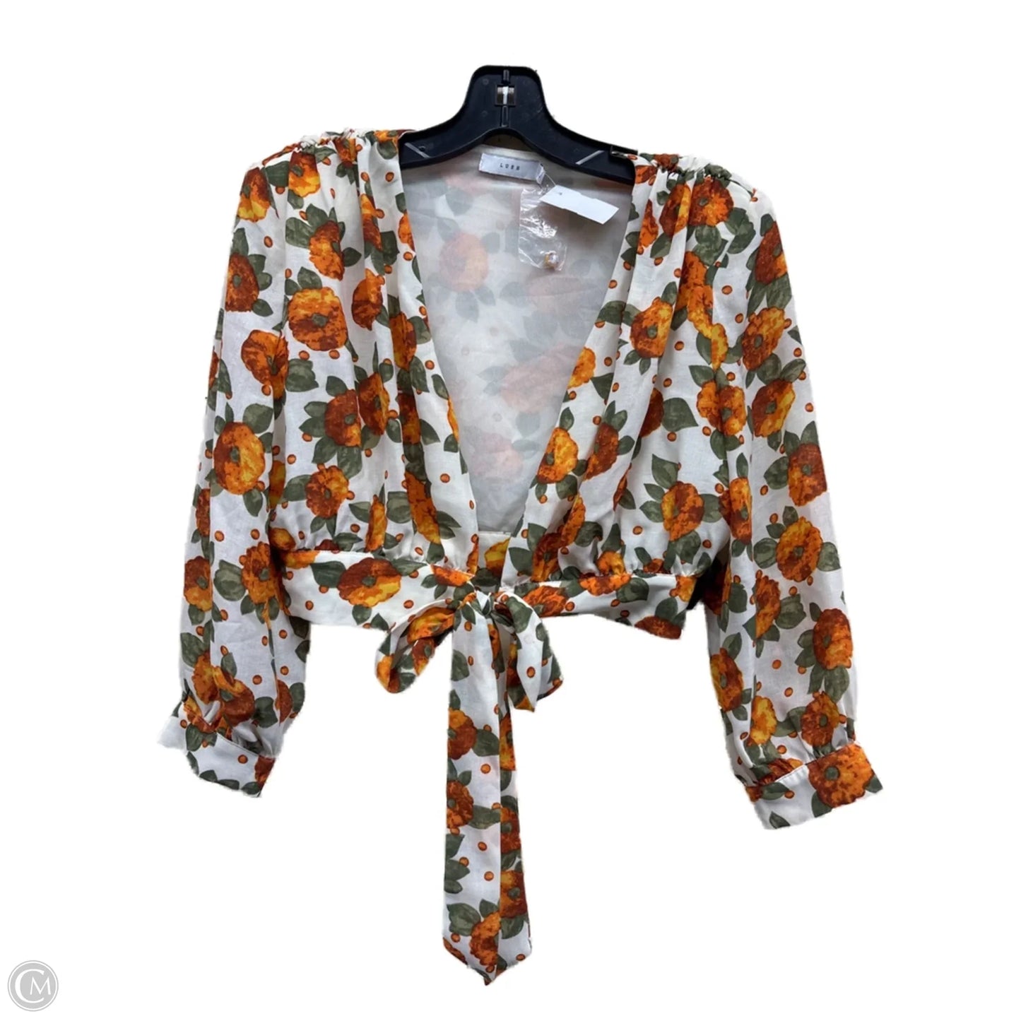 Top Long Sleeve By Lush In Floral Print, Size: S