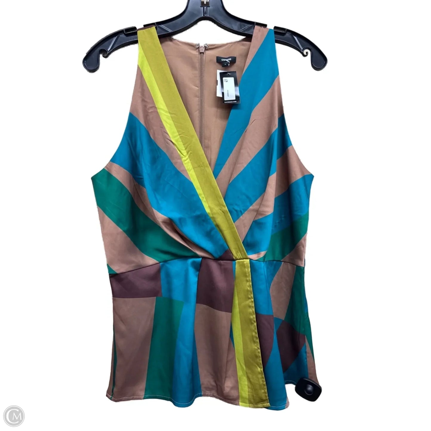 Top Sleeveless By Express In Multi-colored, Size: M