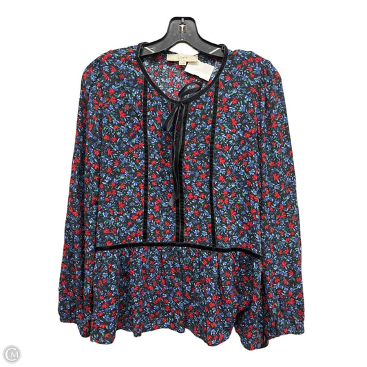 Top Long Sleeve By Loft In Floral Print, Size: M