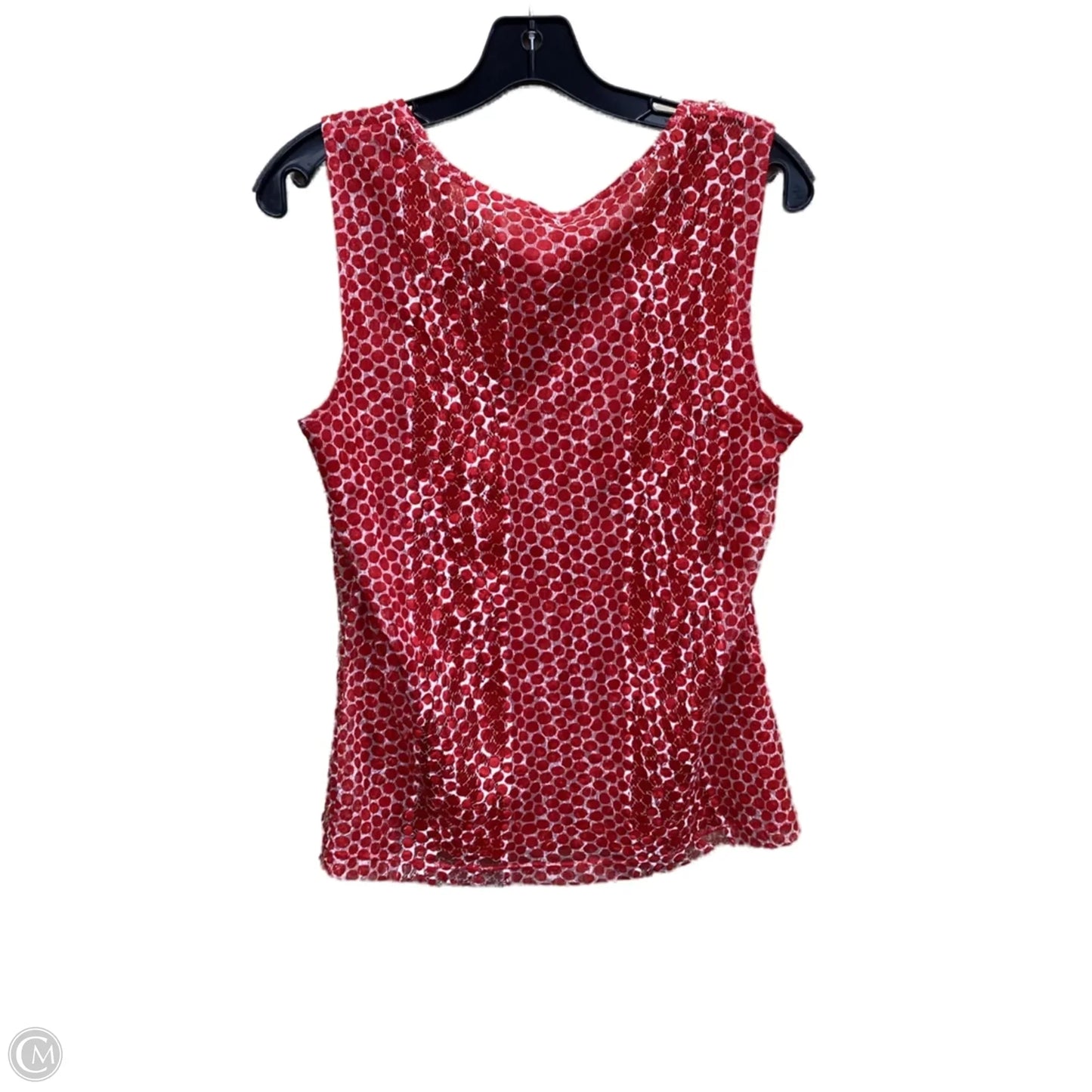 Top Sleeveless By Chicos In Red, Size: S