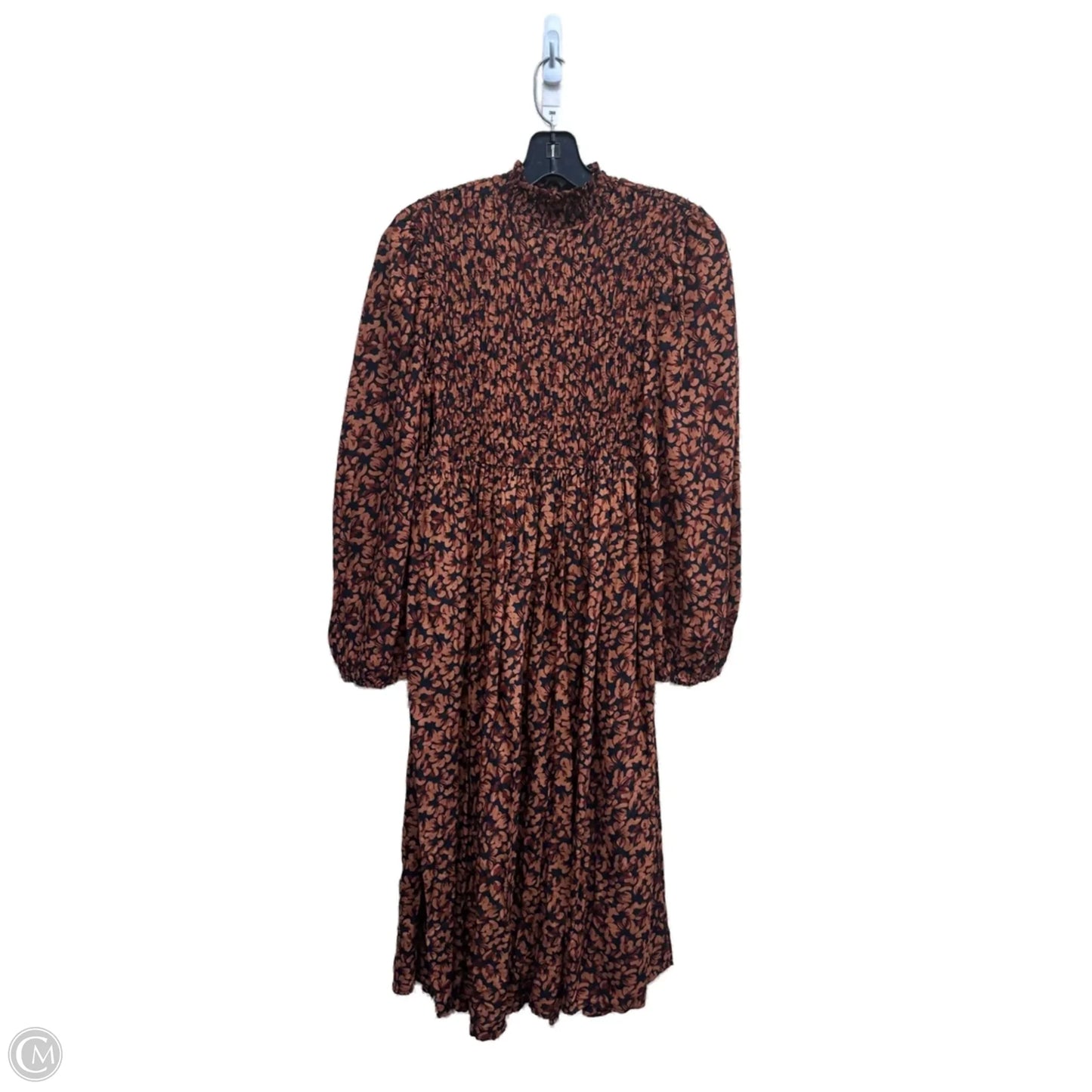 Dress Casual Midi By A New Day In Black & Brown, Size: Xs