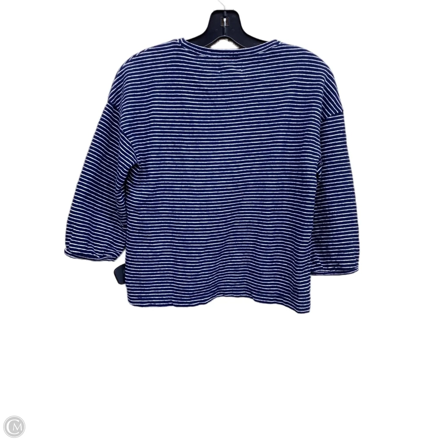 Top 3/4 Sleeve By Madewell In Striped Pattern, Size: Xs
