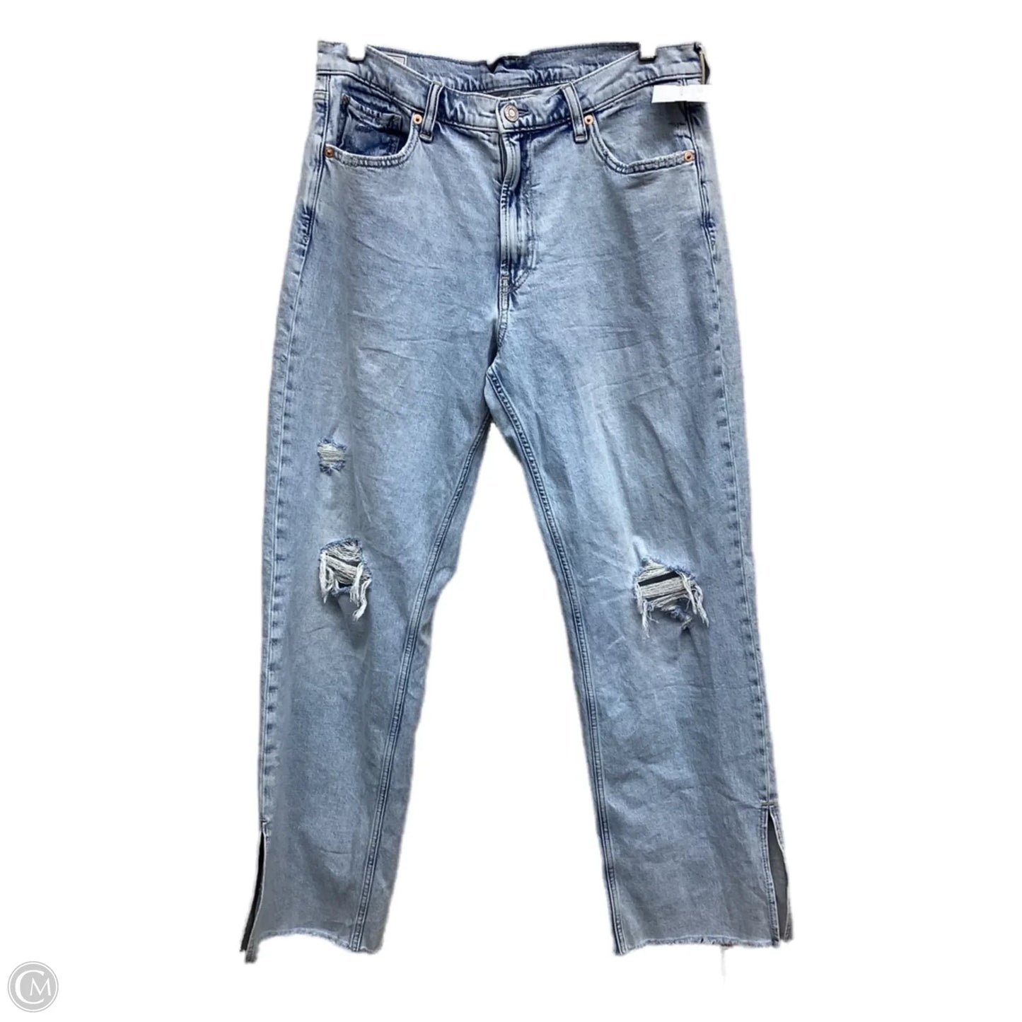 Jeans Straight By Gap In Blue Denim, Size: 10