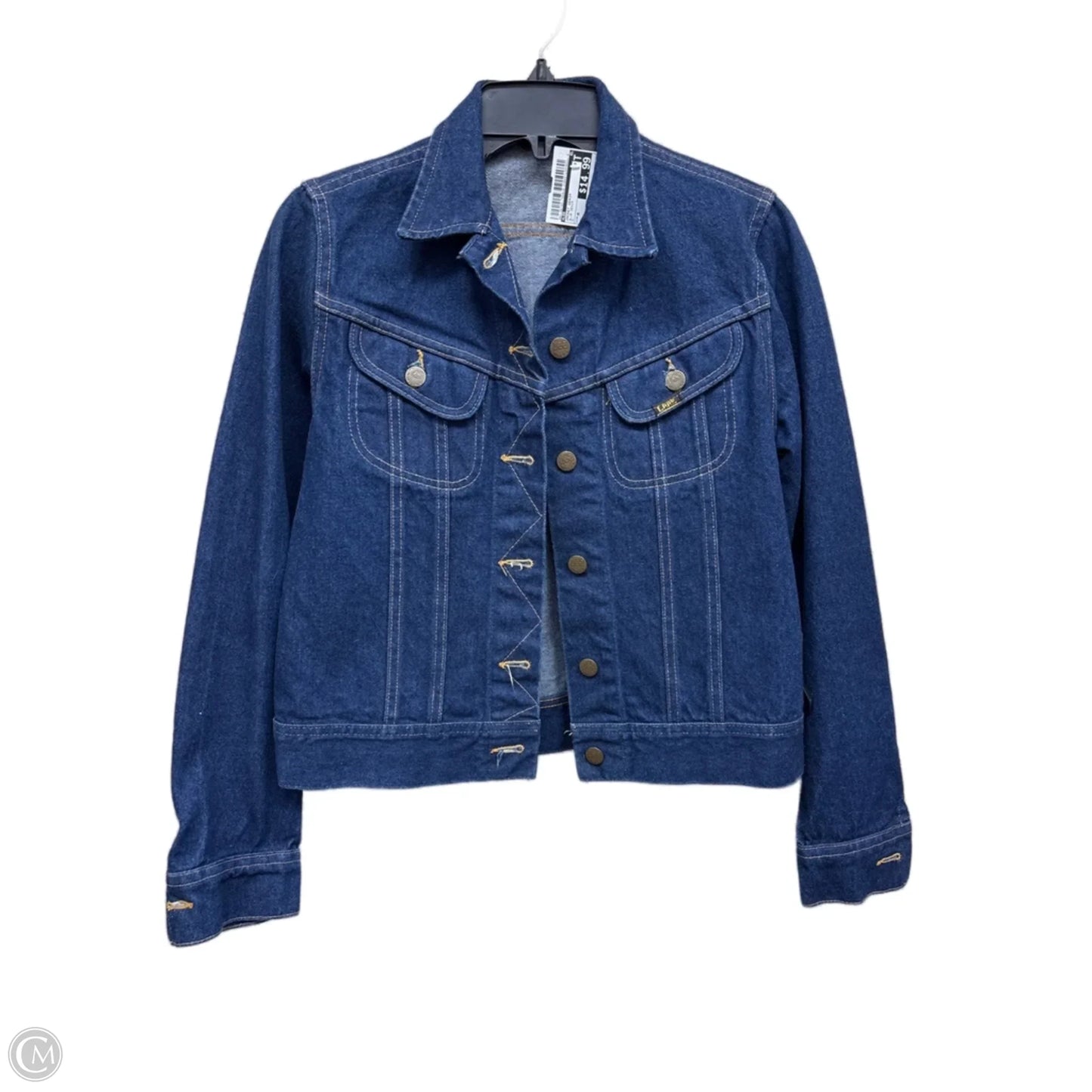 Jacket Denim By Lee In Blue Denim, Size: M