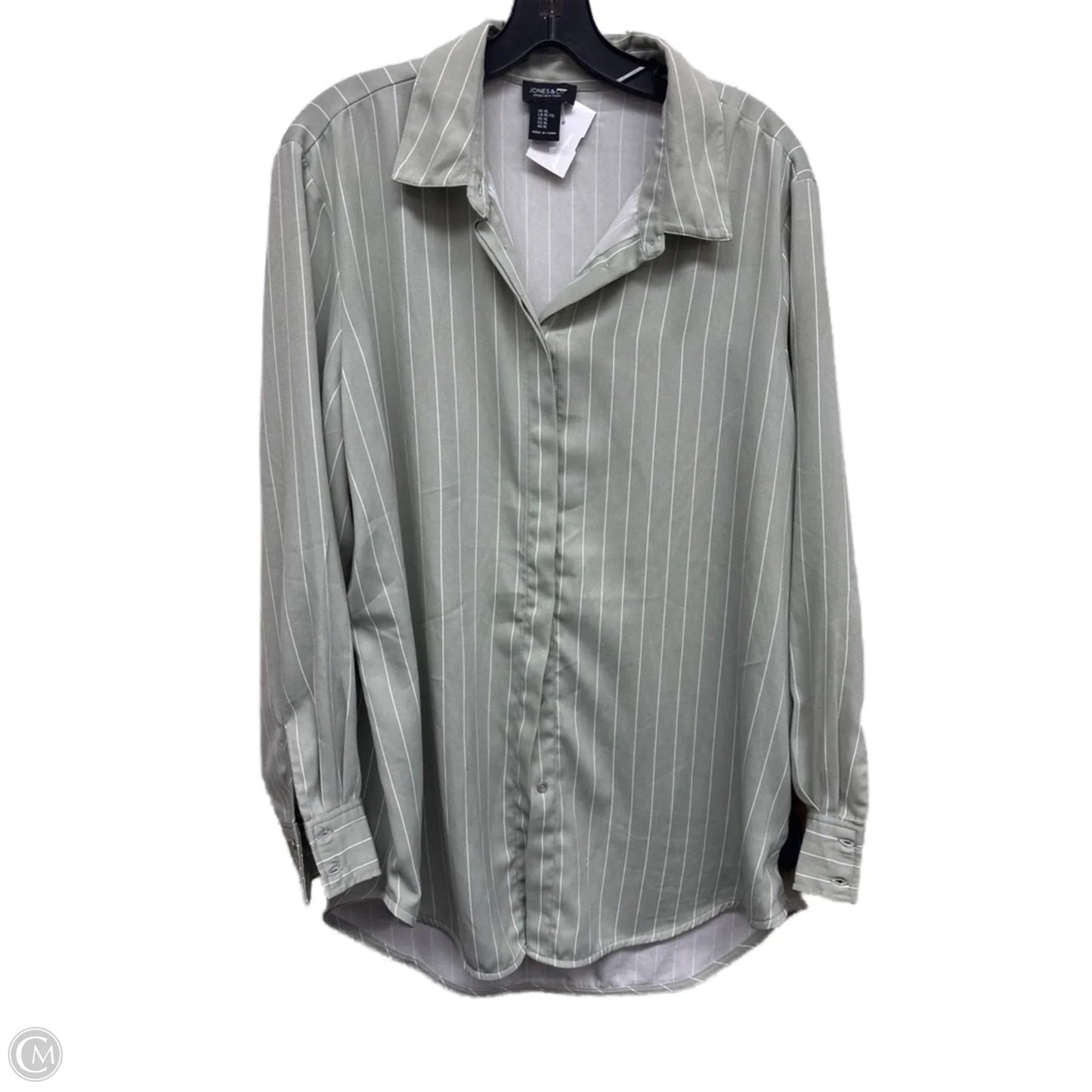 Top Long Sleeve By Jones And Co In Striped Pattern, Size: Xl