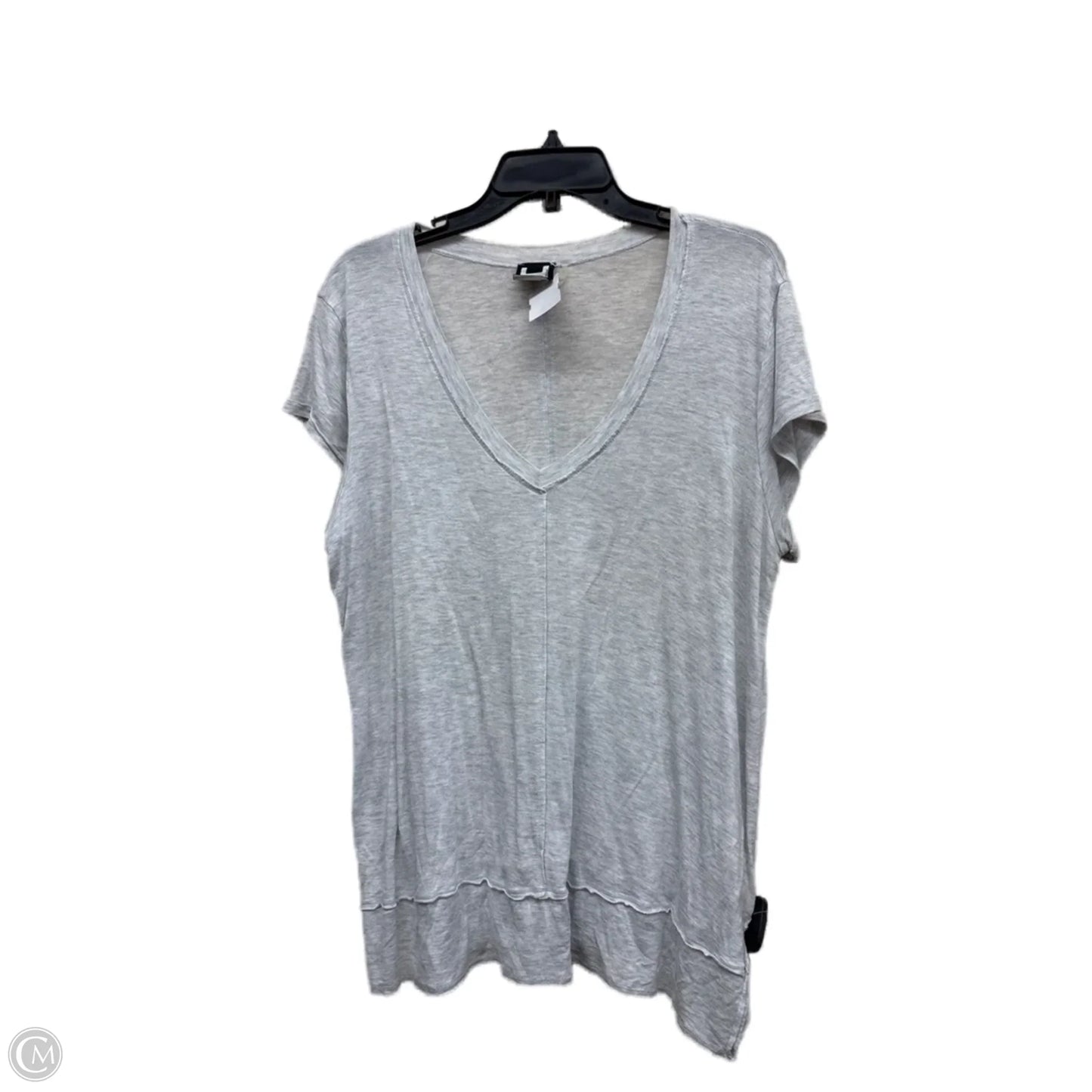 Top Short Sleeve By Bordeaux In Grey, Size: Xl