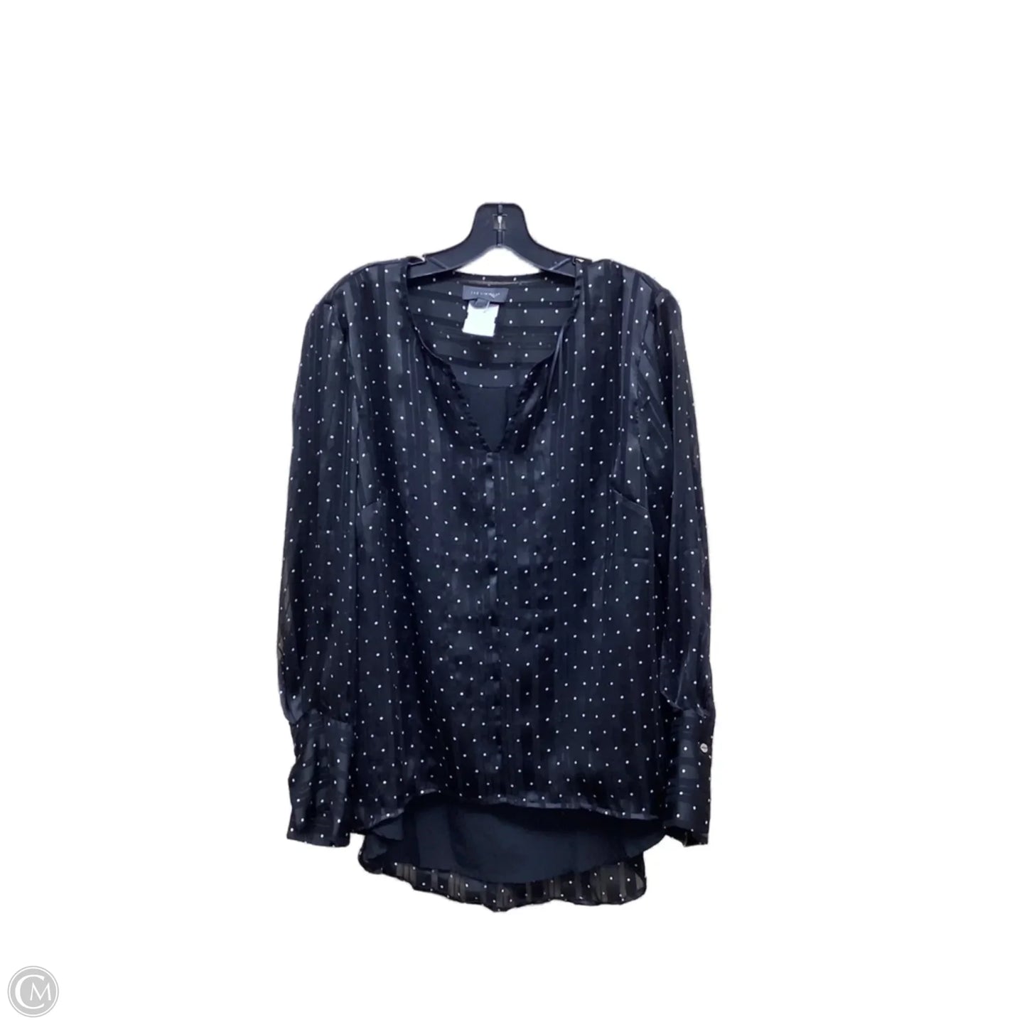 Top Long Sleeve By Limited In Polkadot Pattern, Size: L